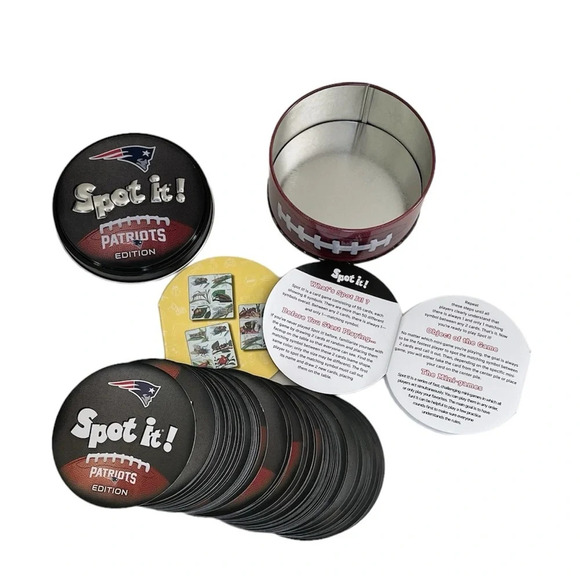 NFL New England Patriots Spot It! Kids Matching Card Game for ages 7+ - Picture 13 of 13